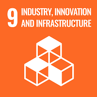 Sustainable Development Goal 9, Industry, innovation and infrastructure, inforgraphic illustrating building blocks