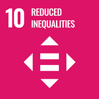 Sustainable Development Goal 10 Reduced inequalities, infographic illustrating progress and equality